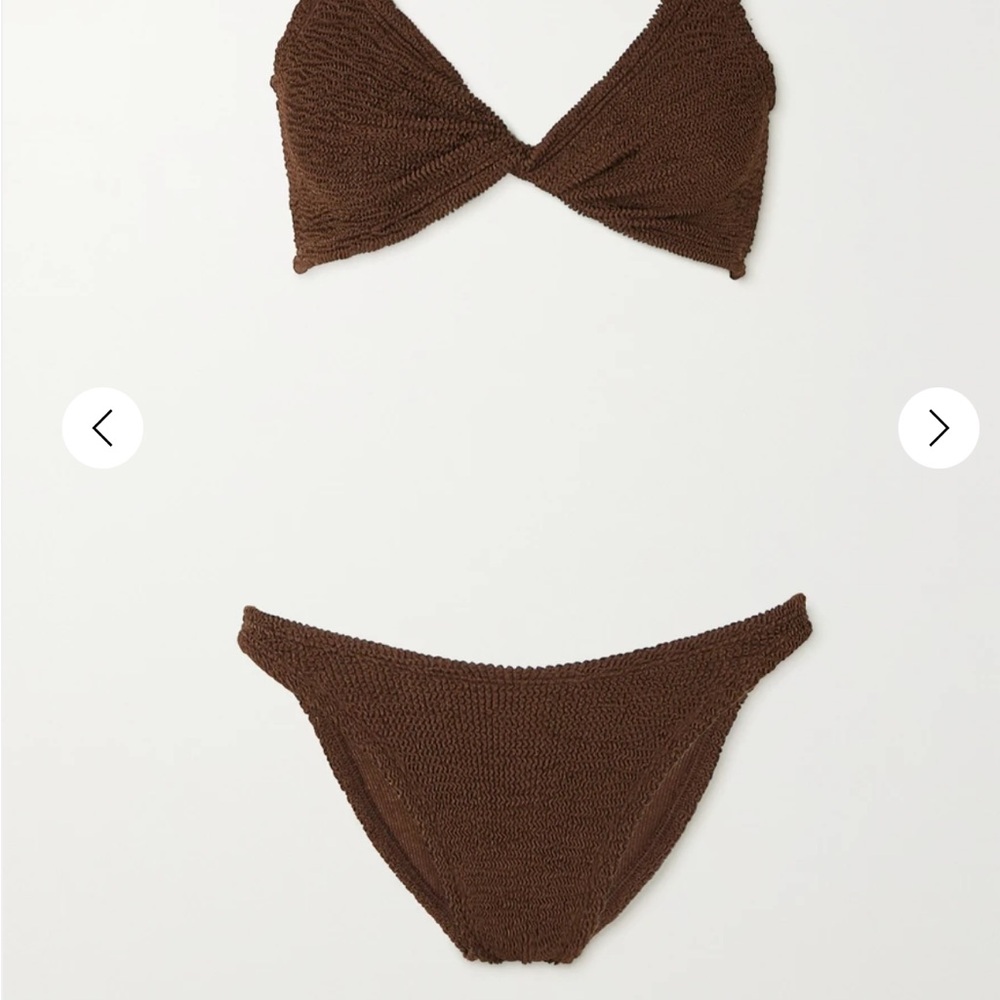 NWT Hunza G Juno Twist Front Bikini in Brown